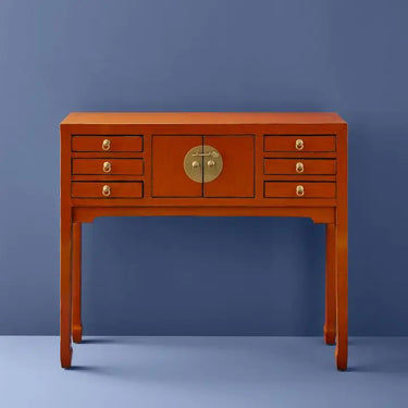 Vintage Orange Gold Console