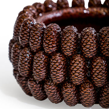 LARGE CERAMIC PINE CONE BOWL