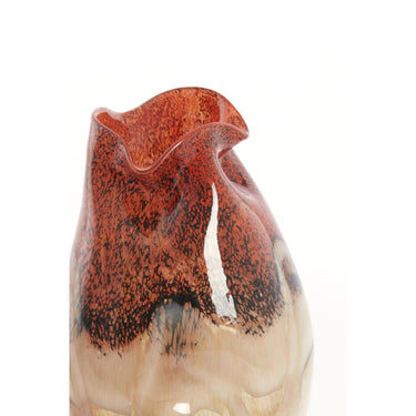Jorien Glass Red Taupe Vase