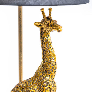 Gold Giraffe Table Lamp w/ Black Shade