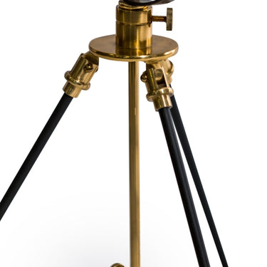Black and Brass Large Tripod Table Lamp