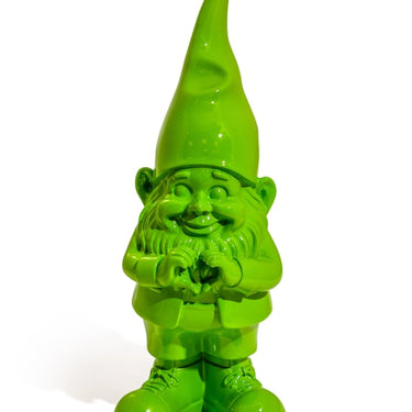 Bright Green Heart Hands Gnome Medium