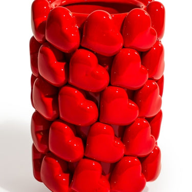 Large Multi Heart Ceramic Vase