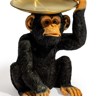 Monkey Holding Gold Tray