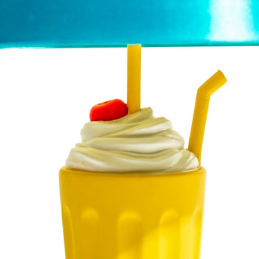 Milkshake Table Lamp with Blue Shade