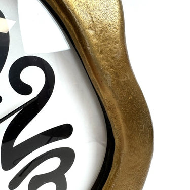 Gold  Drip Aluminium Wall Clock