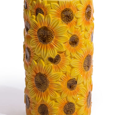 Multi Sunflower Ceramic Vase