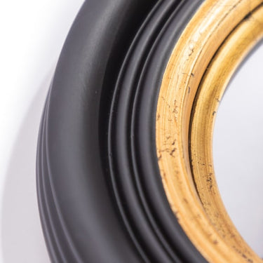 Round Black 25cm Convex Mirror