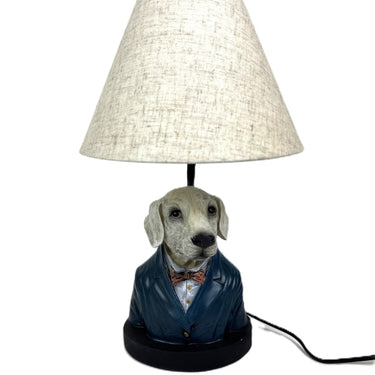 Gentry Labrador Table Lamp, Grey Shade