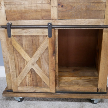 Mango Wood And Iron Rustic Cabinet