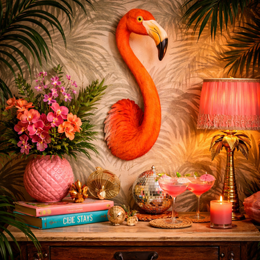 Large Flamingo Wall Head