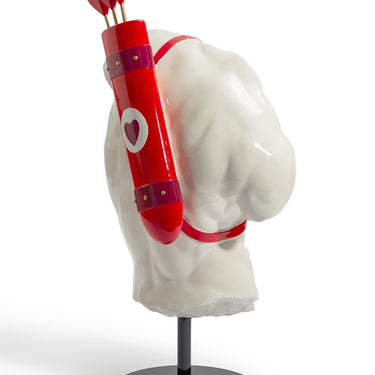 Cupid Torso Bust on Black Base