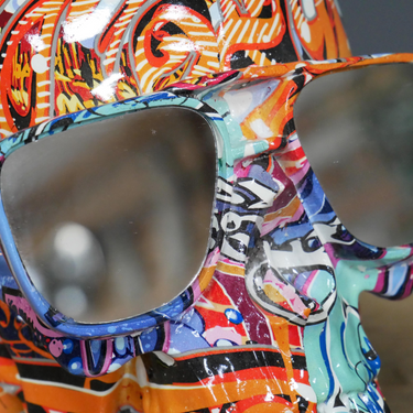 Skull With Mirrored Shades