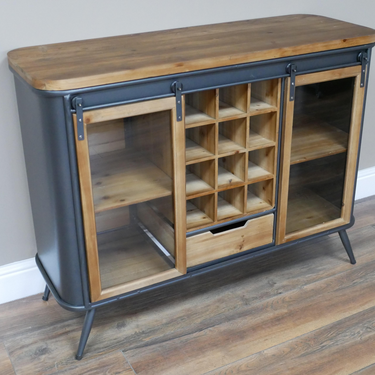 Metal Industrial Wine Cabinet