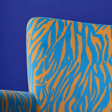 Blue/Orange Zebra Armchair