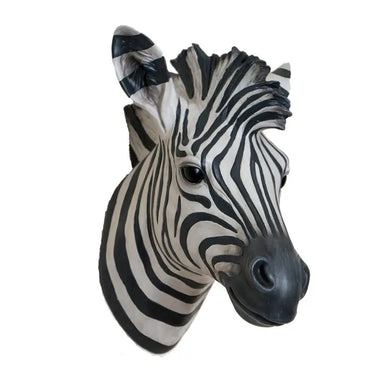 ZEBRA WALL HEAD - HAND PAINTED