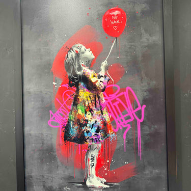 La Petite Fille et le Ballon by Romaric Framed Wall Art