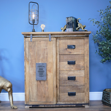 Industrial Cabinet With 1 Door & 4 Draws