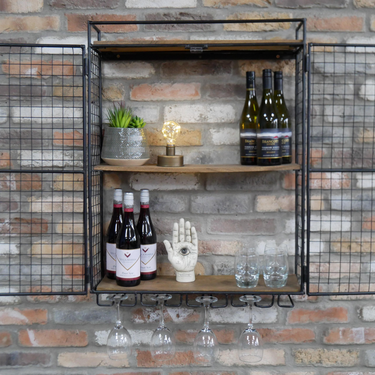 Industrial Wine Wall Unit