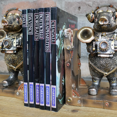 Steampunk Pig Bookends