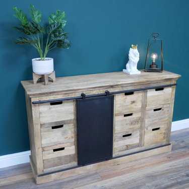 Industrial Sideboard With One Sliding Door