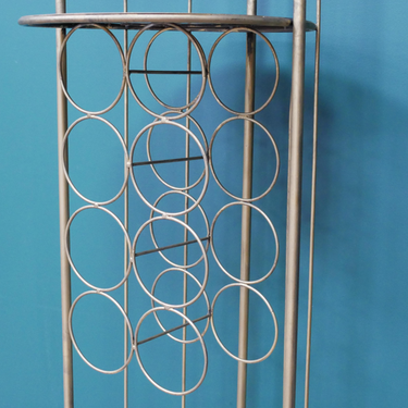 Slim Gold Metal Wine Cabinet