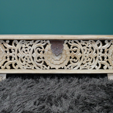 Carved Storage Bench