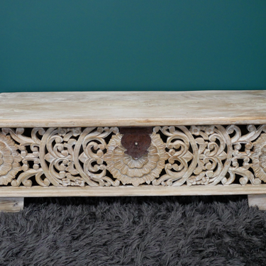 Carved Storage Bench