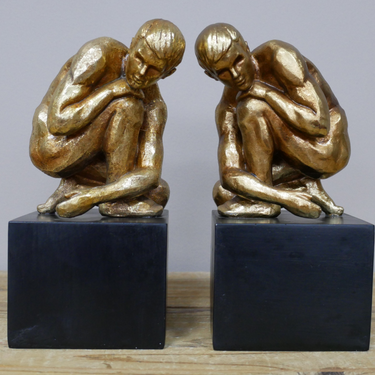 Gold Sitting Men Bookends
