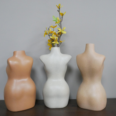 Set Of 3 Gold Rim Planters
