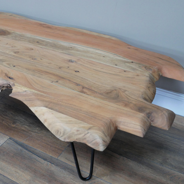 Iron And Acacia Wood Coffee Table