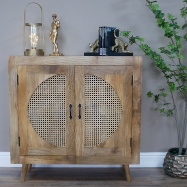 Acacia Wood Storage Cabinet 91cm