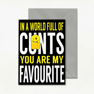 World Full of Cunts Card