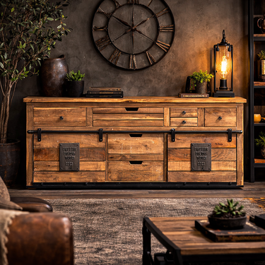 Large 180cm Industrial Sideboard