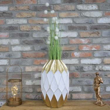 Gold & White Vase