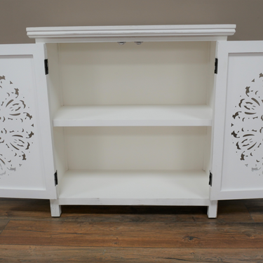 White Carved Cabinet