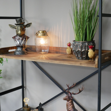 Reclaimed Wood Industrial Shelves