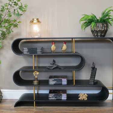Black & Gold Display Shelves