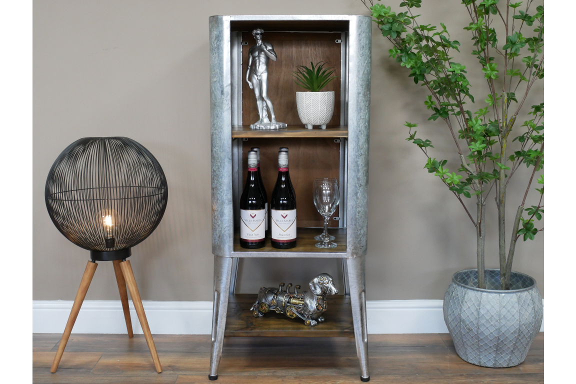 Silver Industrial Display Unit – Black Sheep Interiors