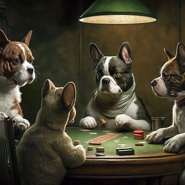 Dog Poker Wall Art