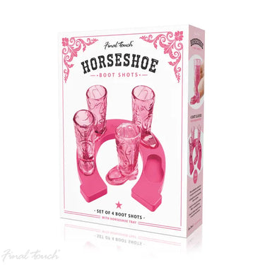 Boot Shot Glasses 4pk with Stand