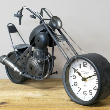 Black Motorbike Clock