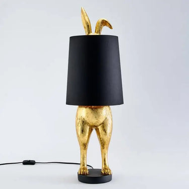 Gold Hiding Bunny Table Lamp