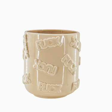 Beige Ceramics Fuck Pot
