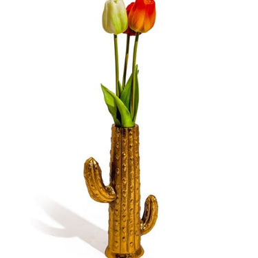 Gold Cactus Stem Vase