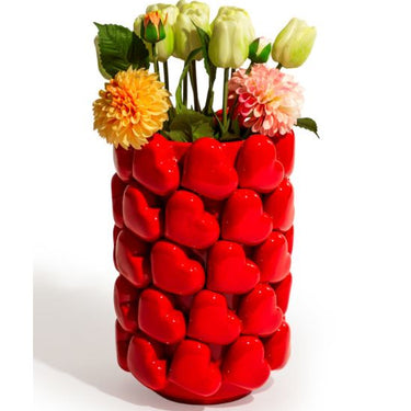 Large Multi Heart Ceramic Vase