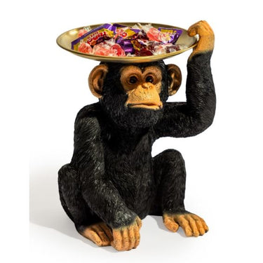 Monkey Holding Gold Tray