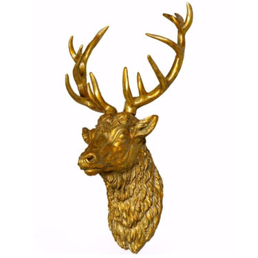 Large Antique Gold Stag Wall Head