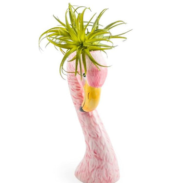 PINK FLAMINGO HEAD VASE
