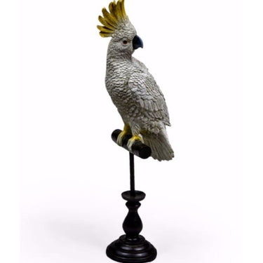 White Cockatoo on Perch Figure
